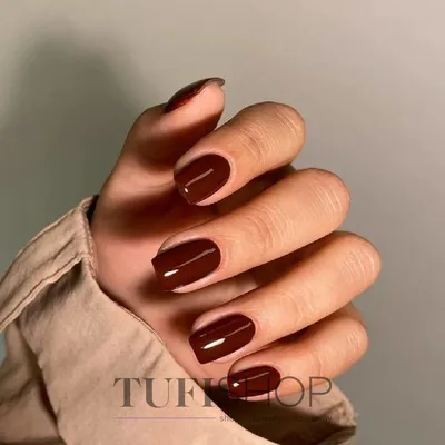 бордовый маникюр | Subtle nails, Red shellac nails, Chic nails