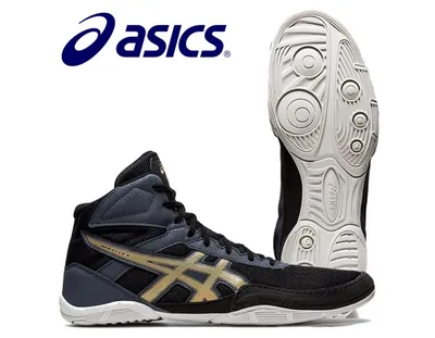 Борцовки Asics JB Elite IV черно-золотые купить в интернет-магазине MMAWear