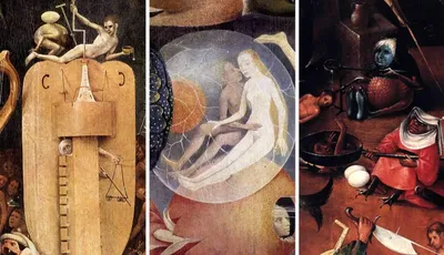 Remastered Art The Garden of Earthly Delights by Hieronymus Bosch Triptych  2 of 3 20210109 Detail 3 Painting by Hieronymus Bosch - Fine Art America