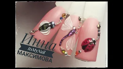 МК божья коровка ❤❤❤ | Butterfly nail art, Fruit nail art, Spring nail art