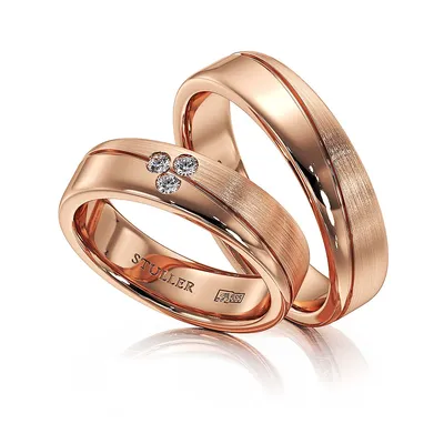 Оригинальные парные обручальные кольца, с бриллиантами, желтое золото в  Москве, цена 39550 руб.: купить в интернет-