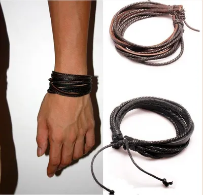 Плетение из кожи для мужчин: браслеты своими руками с фото и видео |  Ювелирные браслеты, Кожаный браслет, Кожаные браслеты