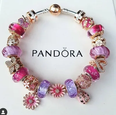 Розовый браслет \"Пандора\" | Pandora bracelet designs, Pandora bracelet  charms ideas, Pandora jewelry charms