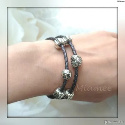 Модульный браслет для подвесок-шармов в стиле Pandora тёмный в  интернет-магазине янтаря