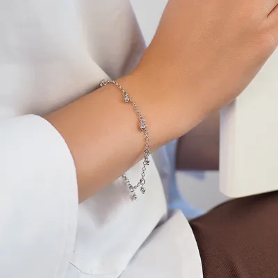 Золотой браслет с подвесками - Золотой минималистичный браслет с висюльками  (ID#82215357), цена: 3660 ₴, купить на Prom.ua