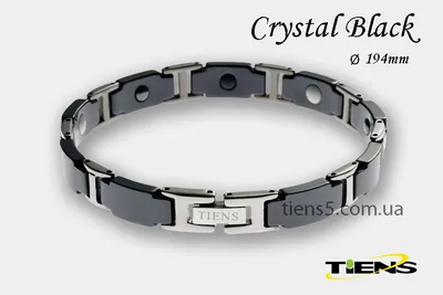 Черный титановый магнитный браслет Тяньши Crystal Black (для мужчин): цена,  описание, размеры, фото, отзывы - магазин Тяшьши tiens5.com.ua
