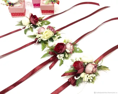 Браслет-бантик для подружки невесты - заказать в интернет-магазине  «Пион-Декор» или свадебном салоне в Москве
