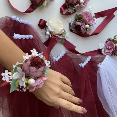Браслет с цветами для подружек невесты Дом Свадьбы 14869387 купить в  интернет-магазине Wildberries