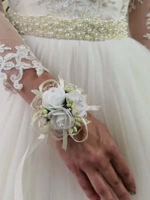 Belorstudio Браслет для подружки невесты, бутоньерка на руку
