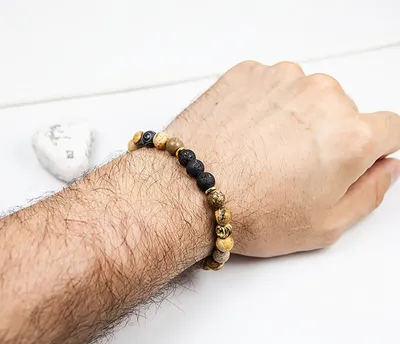 Мужские браслеты из натурального камня купить заказать недорого в подарок  мужчине парню в интернет магазине Марка Подарка