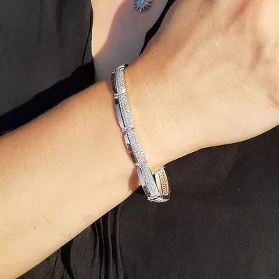 Женские браслеты :: Радуга, браслет из ювелирного стекла под серебро -  Интернет-магазин Олеси Засимовой - Моё Украшение