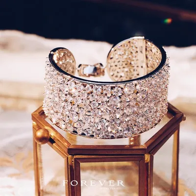 Браслет ручной работы из 18-каратного золота с муассанитом и бриллиантами  для женщин, свадебный браслет для невесты | AliExpress