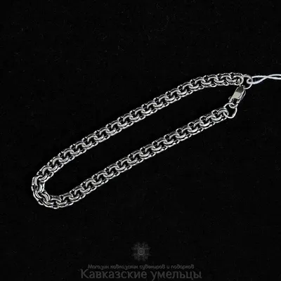 Мужской серебряный браслет с родированием якорное плетение 500-17683 купить  недорого в The One Brilliant