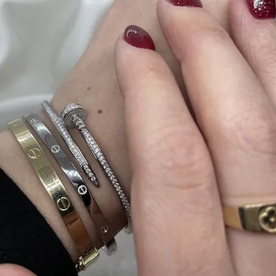 Брендовые браслеты и кольца Картье/Cartier (ID#1805576936), цена: 4020 ₴,  купить на Prom.ua