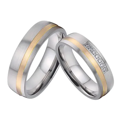 Классические обручальные кольца ZORCVENS для женщин и мужчин, ювелирные  изделия из нержавеющей стали, обручальные кольца для пар, модные брендовые  ювелирные изделия | AliExpress