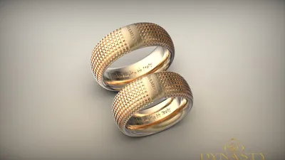 Брендовые обручальные кольца комбинированное золото