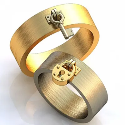 Парные кольца из золота - 67 фото