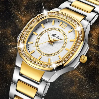 Купить Женские часы, лучший бренд, роскошные модные женские наручные часы с  бриллиантами, нержавеющая сталь, серебряный сетчатый ремешок, женские  кварцевые часы | Joom