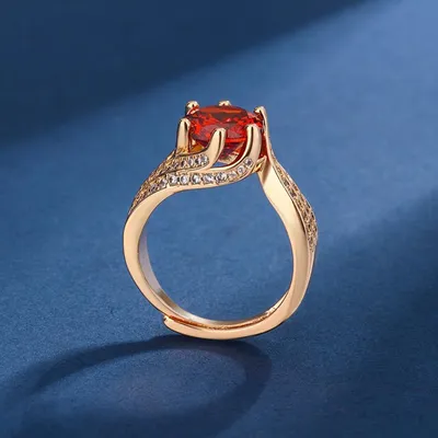 Кольца :: Кольца из золота :: Бриллиант :: Потрясающее золотое кольцо  необычного дизайна с бриллиантами