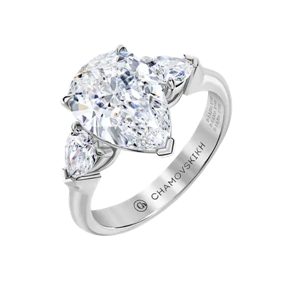 Двойное кольцо с бриллиантами, арт. 558 - «Арт-Нева»