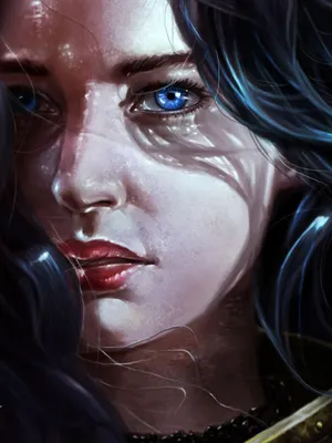 Девушка брюнетка с голубыми глазами…» — создано в Шедевруме