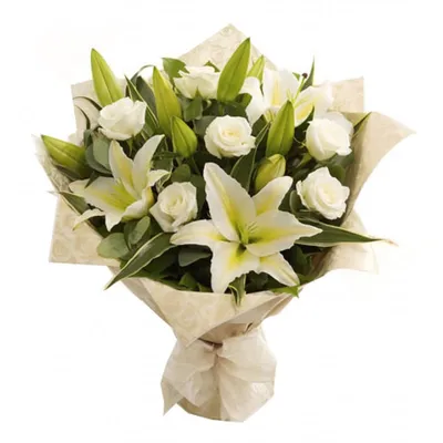 Букет из роз, пионов и лилий - купить в Москве по цене 3390 р - Magic Flower
