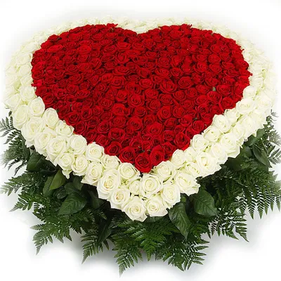 Коробка с розами в виде сердца model №077