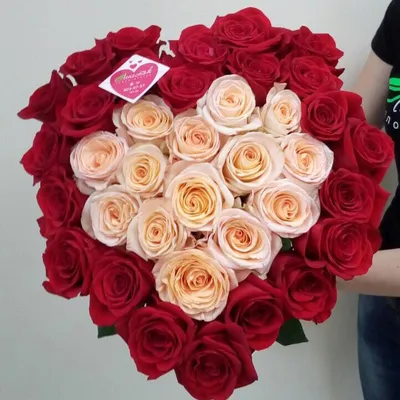 Розы в форме сердца - 35 фото | Формы сердца, Розы, Букет из роз