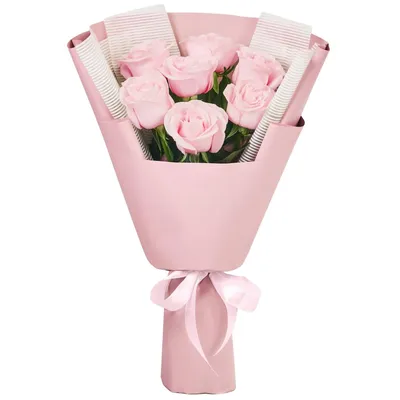 Букет из 7 розовых роз Эквадор» - купить в Хабаровске за 3 410 руб