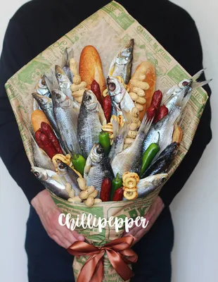 Букет для мужчины из вяленой рыбы на любой праздник: 23 февраля, день  рождения и по любому другому поводу \"Рыбка-микс\". — купить в  интернет-магазине по низкой цене на Яндекс Маркете