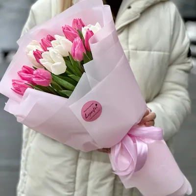 Букет тюльпанов «Дуэт» недорого с доставкой по Москве
