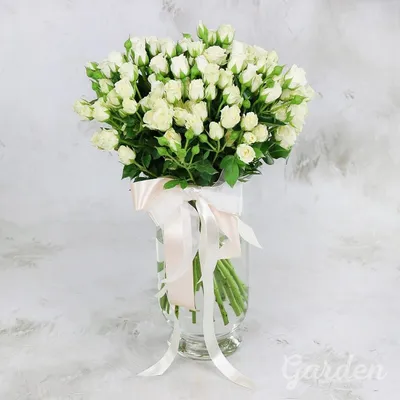 Букет невесты из кустовых пионовидных роз с эвкалиптом - ДонПион