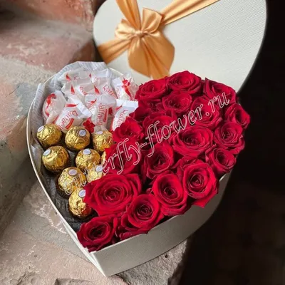 45 красных роз в виде сердца купить с доставкой в Москве | Заказать букет  цветов недорого