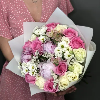 Букет из пионов и пионовидных роз - заказать доставку цветов в Москве от  Leto Flowers