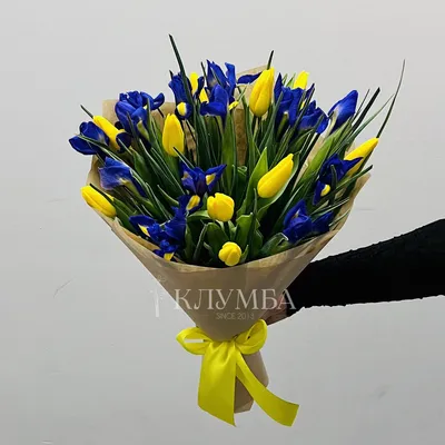Ирисы и тюльпаны - купить букеты с бесплатной доставкой 24/7 по Москве