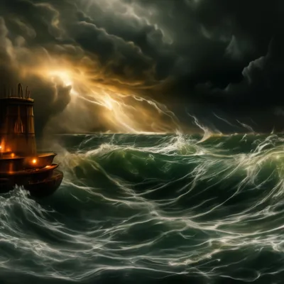 Картина Буря на море ᐉ Мирончук Владимир ᐉ онлайн-галерея Molbert.