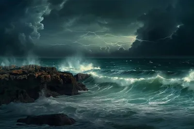 Картина Буря на море ᐉ Саенко Руслан ᐉ онлайн-галерея Molbert.