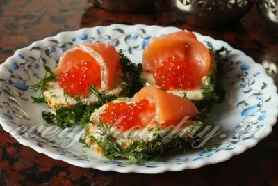 Бутерброды с красной рыбой - рецепт автора Татьяна Холкина