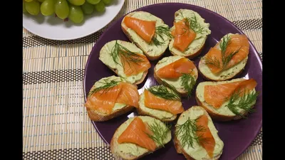 Бутерброды с авокадо и рыбой | Волшебная Eда.ру