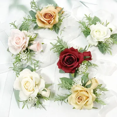 Бутоньерка для свадьбы, цвет белый, модели в ассортименте | AliExpress
