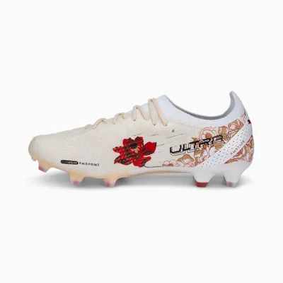 Бутсы PUMA x LIBERTY Ultra FG/AG Football Boots Women | Цвет: Белый | Puma  White-Puma Black-Sun Kiss | Puma | Арт: 107026_01