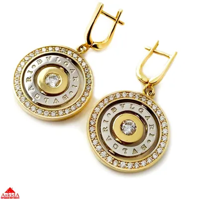 Серьги Bulgari Serpenti /бриллианты, белое золото/ - Brand Jewelry