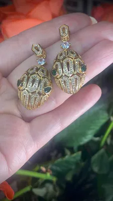 Золотые серьги-кольца Bvlgari купить по цене 151020₽ в Москве | LUXXY
