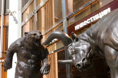 лого, медведь, бык, фондовый рынок, png | PNGWing