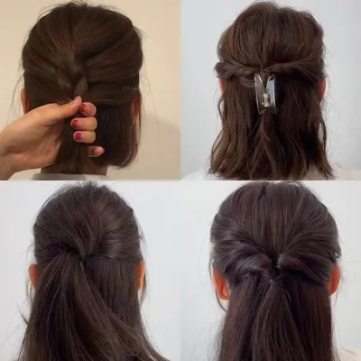 Легкая прическа на длинные волосы для девочки - красивые фото