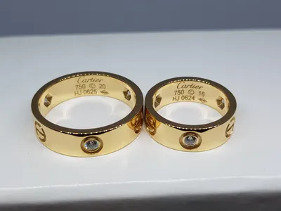 Обручальные кольца \"как Картье\" белое золото 750, бриллианты