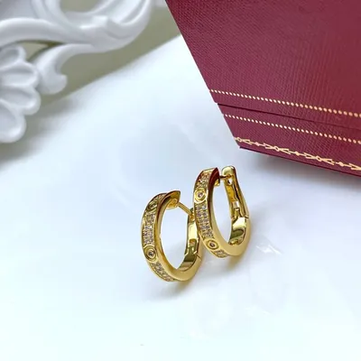 Серьги Cartier Love из желтого золота 750 пробы с бриллиантами 8119 -  купить сегодня за 150000 руб. Интернет ломбард «Тик – Так» в Москве