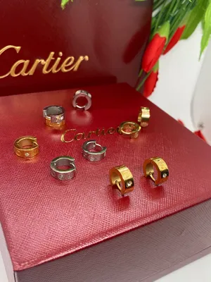 Cерьги Cartier из комбинированного золота - элегантные украшения на заказ