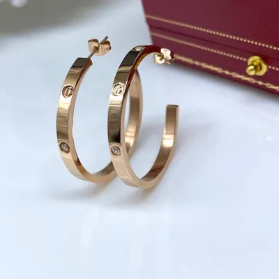 Серьги Love Cartier Розовое золото 750 - купить за 2546500 тг. в  официальном интернет-магазине Viled, арт. B8301433