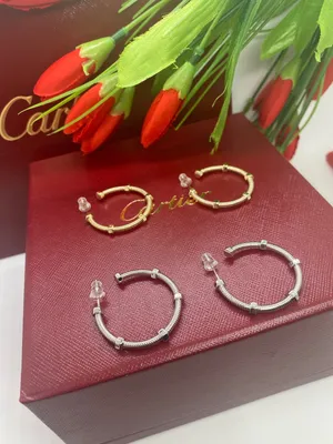 Оригинальные золотые серьги Cartier Hope – купить за 647 500 ₽ в  интернет-магазине Mister Diamond с бесплатной доставкой